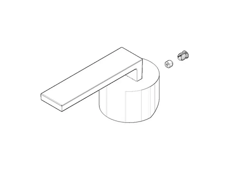 DORNBRACHT Griff ERSATZTEILE 90207805000 47 x 45 x 106 mm Platin gebürstet, 90207805000-06 Galeriebild 1